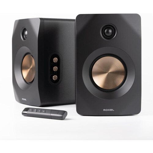 Roxel Roxel Nova Active Bookshelf Speakers, 100-Watt RMS Power, Wireless BT 5.4