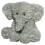 Microwaveable seed heating pad with plush cover - Gray Elephant - Warmies 1