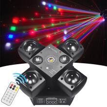 48W Colorful LED Moving Light Red&Green White Bar Disco Flash Lights Sound Control for DJ Party EU Plug