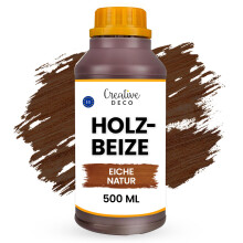 Creative Deco Holzbeize auf Wasserbasis | 500ml | Eiche-Natur Holz Farbe