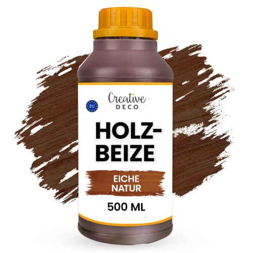 Creative Deco Holzbeize auf Wasserbasis | 500ml | Eiche-Natur Holz Farbe