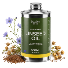 Creative Deco Leinölfirnis 500ml Leinöl für Holz | Holzöl Aussen & Innen