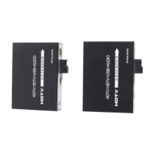 1Pair 1080P -Compatible Extender over Fiber Optic Converter -Compatible to Fiber Optic Video Adapter KVM EU PLUG