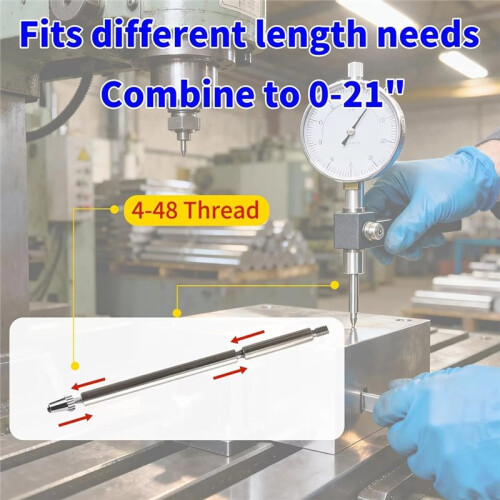 6-Piece Indicator Extension Rod Set for Measuring and Digital Indicator Tool Kit 2