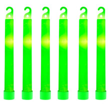 32 Ultra Bright 6 Inch Large Green Halloween Glowsticks - Perfect for Parties and Emergencies