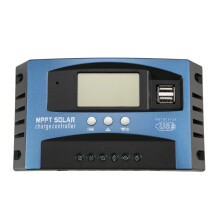 100A MPPT Solar Charge Controller Dual USB LCD Display 12V 24V Auto Solar Cell Panel Charger Regulator with Load