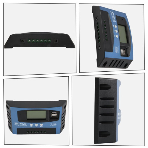 100A MPPT Solar Charge Controller Dual USB LCD Display 12V 24V Auto Solar Cell Panel Charger Regulator with Load 1
