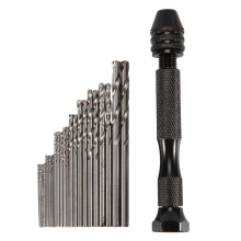 26 PCS Micro Drill Bit Set, Pin Vise Hand Drill Manual Jewelry W/Micro Drill Bits (0.5mm-2.5mm), Rotary Drill