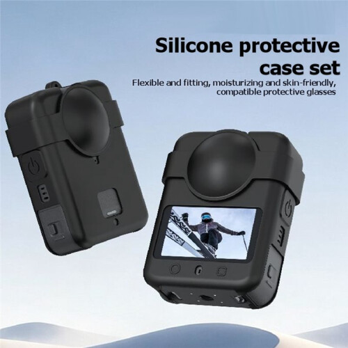 Silicone Cover Case for  Osmo 360 1/2 Panoramic Action Camera Protector Sleeve Cover with Hanging Rope 1