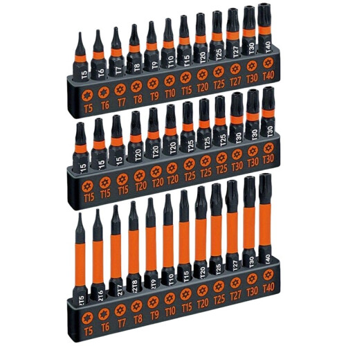 Impact Torx 36-Piece Bit Set, T5-T40, Tamper-Proof Security Torx Bit Set with Magnetic Holder