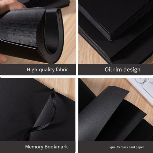 A7 Black Notebook - Compact for -the-Go Planning with Inner Page Options 2