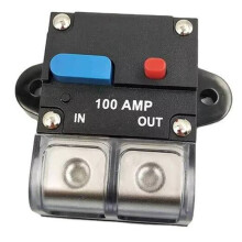 100A Circuit Breaker Waterproof Trolling Motor Auto Car Marine Boat Bike Stereo Audio Inline Fuse Holders Inverter