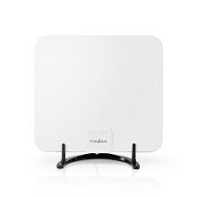 Vnitřní HDTV anténa | Aktivní | FM / UHF / VHF | Dosah příjmu: 0-25 km | LTE700 | Zisk: 30 dB | ABS | Bílý