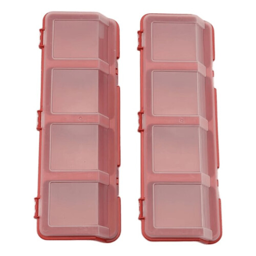 4X  Screw Parts Box Storage Case Recycled Material 400.0g Red 1