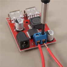 LM2596 LM2596S Dual USB - 9V 12V 24V 36V to 5V 3A Step Down Buck Converter Board Car Charger Solar Power Supply Module