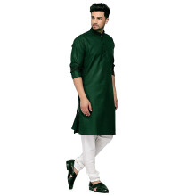 Ashtang Herren-Kurta-Pyjama aus Baumwollmischung