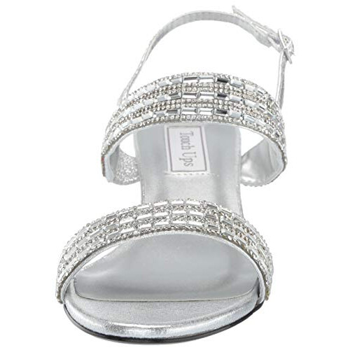Touch Ups Women's Allison Wedge Sandal, Silver, 10.5 M US 1
