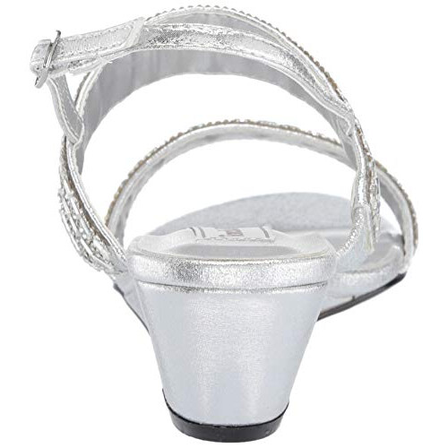 Touch Ups Women's Allison Wedge Sandal, Silver, 10.5 M US 2