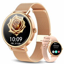 Smart Watches Women Rose Gold Smartwatch Lady Fitness Tracker For Android iOS UK