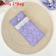 (Purple) Eyeglass Minimalist Modern Case With Quilted Cotton For Storage And Travel
