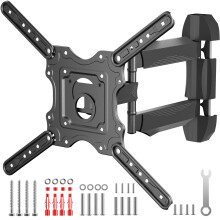 TV Wall Mount Bracket for 32-60 Inch, Tilting & Swivelling Extendable TV Wall Bracket for Flat & Curved Screens, Max VESA 400x400mm, up to 30kg