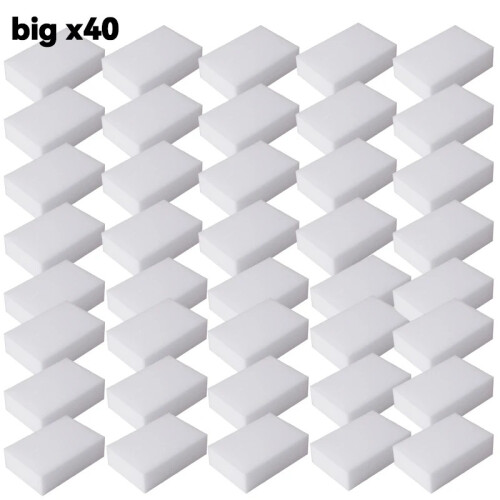 (big x40) Magic Sponge Melamine Eraser Cleaning Sponge Kitchen Bathroom Cleaner