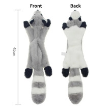 (Raccoon) No-Stuffing Plush Dog Toys Indestructible Pet Puppy Chew Squeaker Squeaky Toy