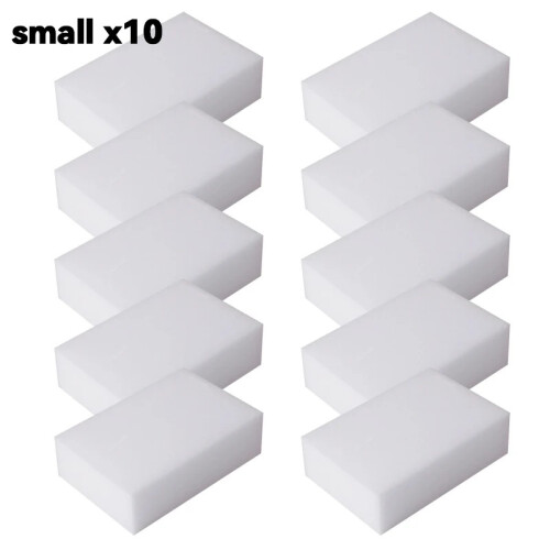 (small x10) Magic Sponge Melamine Eraser Cleaning Sponge Kitchen Bathroom Cleaner