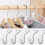 (Pink / 3PCS) Clothes Hanger Connector Hooks Space Saving Cascading Wardrobe Organiser Clips 2
