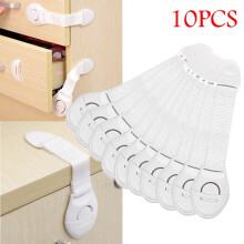 (White) Child Safety Cabinet Lock Drawer Door Fridge Cupboard Lock 1 5 10PCS