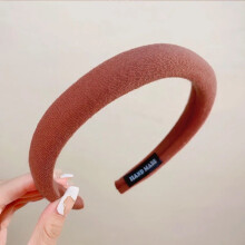 (bown) Soft Padded Sponge Linen Headband Hairband for Women Girls Hair Accessory