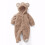 Einteiliger Baby Strampler mit Ohren Braun 9M 3