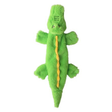 (Green Crocodile) No-Stuffing Plush Dog Toys Indestructible Pet Puppy Chew Squeaker Squeaky Toy