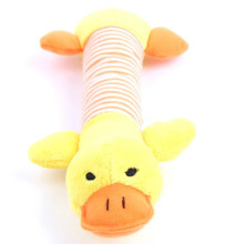 (Yellow) No-Stuffing Plush Dog Toys Indestructible Pet Puppy Chew Squeaker Squeaky Toy