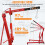 2 Ton Hydraulic Folding Engine Crane Stand Hoist Lift Jack Workshop Adjustable 5