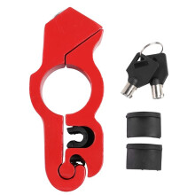 Motorcycle Lock, Handlebar Lock with 2 Keys, Anti Theft Motorcycle Brake Lock for Motorcycle Bike ATV Scooter - Red