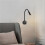 2X Modern LED Reading Wall Lamp Flexible Hose Bedside Wall Mounted Sconce Bedroom Study Book Wall Light with 6