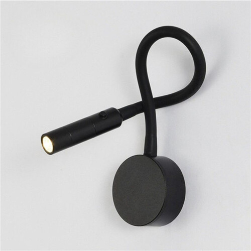 2X Modern LED Reading Wall Lamp Flexible Hose Bedside Wall Mounted Sconce Bedroom Study Book Wall Light with 2