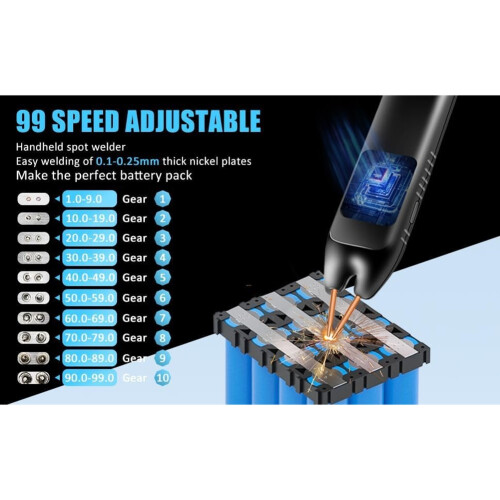 Docreate Spot ,Handheld Spot  LCD, Auto and Manual Mode  Portable,Welding Plated Nickel Sheets Iron 1