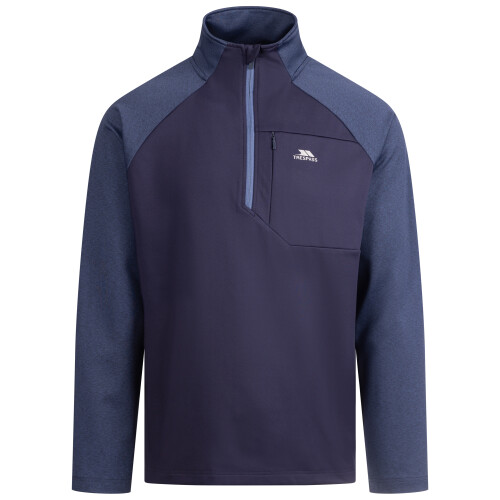 Trespass (L, Navy Marl) Trespass Mens Half Zip Fleece Active Top - Eric