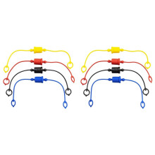 8 Sets Hydraulic Quick Coupler Male Dust Cap and Female Plug Cover, Rubber Dust Caps/Plugs(ISO-A 3/8Inch)