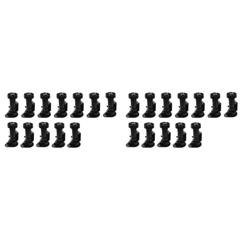 Pacote com 24 Pernas Niveladoras de Armário Pretas, Pernas de Móveis Ajustáveis de 3-7/8 Polegadas A 5-1/8 Polegadas, para Móveis e Armários
