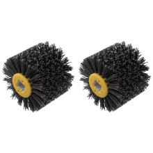 2X 80Grit Abrasive Wire Drawing Wheel Nylon Wire Drum Burnishing Brush Wear-Resistant Wheel Sanding for Wood