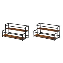 2X Koffiesirooporganizer, 2-Laags Rek voor 10 Siroopflessen voor Koffiebar, Displayhouder voor Drankflessen, Barstandaard