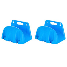 2X Wall Mounted Garden Irrigation Hose Hanger Plastic Style Watering Hose Organizer Storage Bracket Pipe Winding Frame