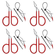 4X Abridor de Abraçadeiras de Cabo, Removedor de Abraçadeiras de Cabo, Ferramenta de Corte de Abraçadeiras de Cabo de Aço Inoxidável com Cabo de