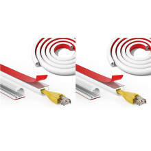 4pcs Wall Cord Hider 118 Inch, Self Adhesive Cable Hider Cord Cover for Wires, Flexible Wire Cover Cable Raceway