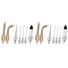 14pcs Grease Accessory Kit, 6 Grease Nozzle 2 Needle Dispenser Rubber Tip Joint Nipple Straight Nozzle 2 Needle Elbow