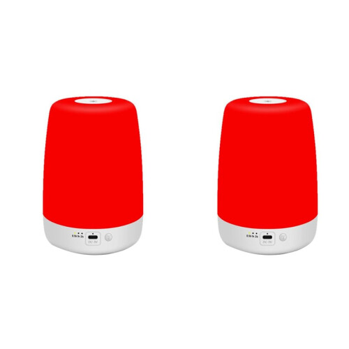 2pcs 670nm Red Light Night Light for Sleep with Timer, Rechargeable, Dimmable, Sleep Aid Lamp  Light Blocking