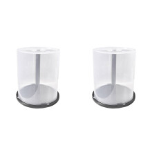 2X Large Capacity CD/DVD Storage Container Clear Plastic DVD Holder Compact Disk Organizer for Home Office Shelf